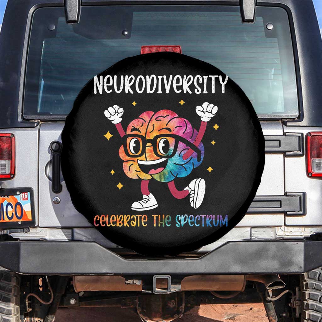 Neurodiversity Brain Spare Tire Cover Celebrate The Spectrum Autism Acceptance ASD ADHD