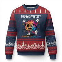 Neurodiversity Brain Ugly Christmas Sweater Celebrate The Spectrum Autism Acceptance ASD ADHD - Wonder Print Shop
