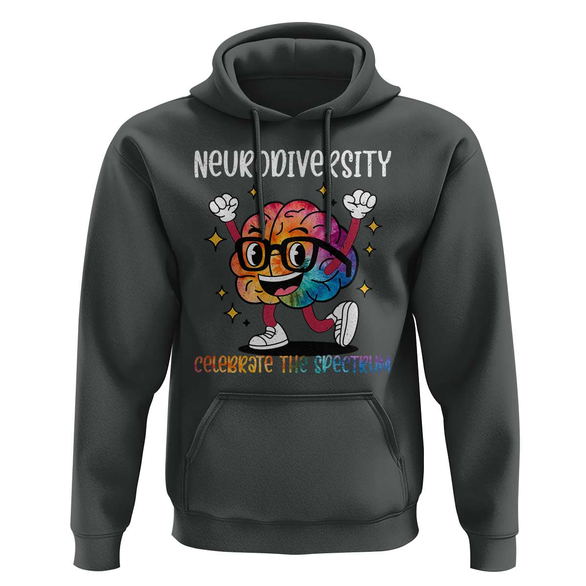 Neurodiversity Brain Hoodie Celebrate The Spectrum Autism Acceptance ASD ADHD