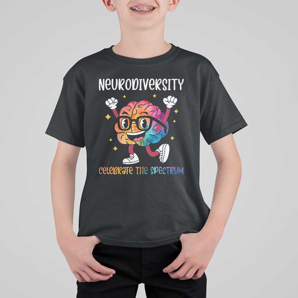 Neurodiversity Brain T Shirt For Kid Celebrate The Spectrum Autism Acceptance ASD ADHD