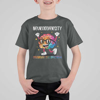 Neurodiversity Brain T Shirt For Kid Celebrate The Spectrum Autism Acceptance ASD ADHD