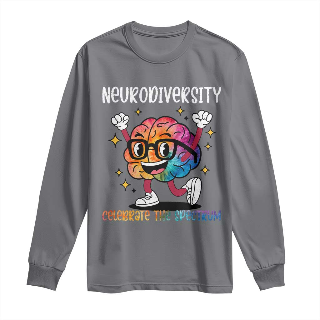 Neurodiversity Brain Long Sleeve Shirt Celebrate The Spectrum Autism Acceptance ASD ADHD