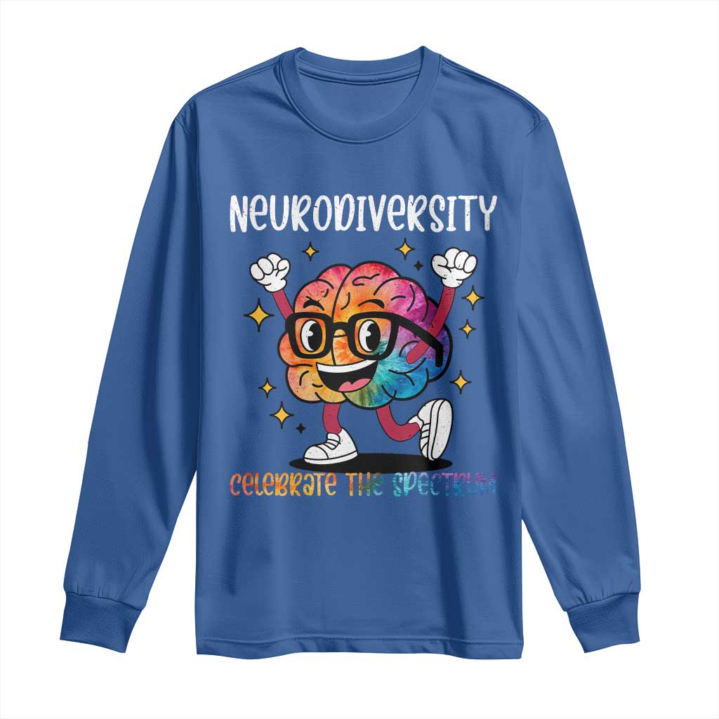 Neurodiversity Brain Long Sleeve Shirt Celebrate The Spectrum Autism Acceptance ASD ADHD