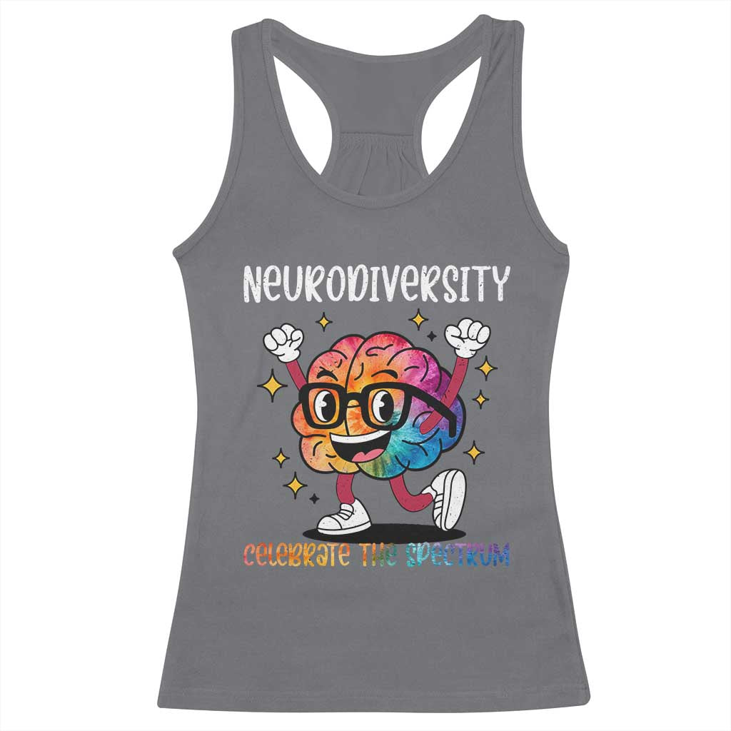 Neurodiversity Brain Racerback Tank Top Celebrate The Spectrum Autism Acceptance ASD ADHD