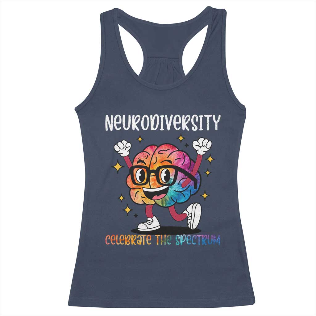 Neurodiversity Brain Racerback Tank Top Celebrate The Spectrum Autism Acceptance ASD ADHD