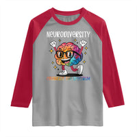 Neurodiversity Brain Raglan Shirt Celebrate The Spectrum Autism Acceptance ASD ADHD