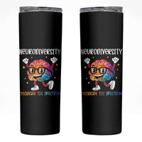 Neurodiversity Brain Skinny Tumbler Celebrate The Spectrum Autism Acceptance ASD ADHD