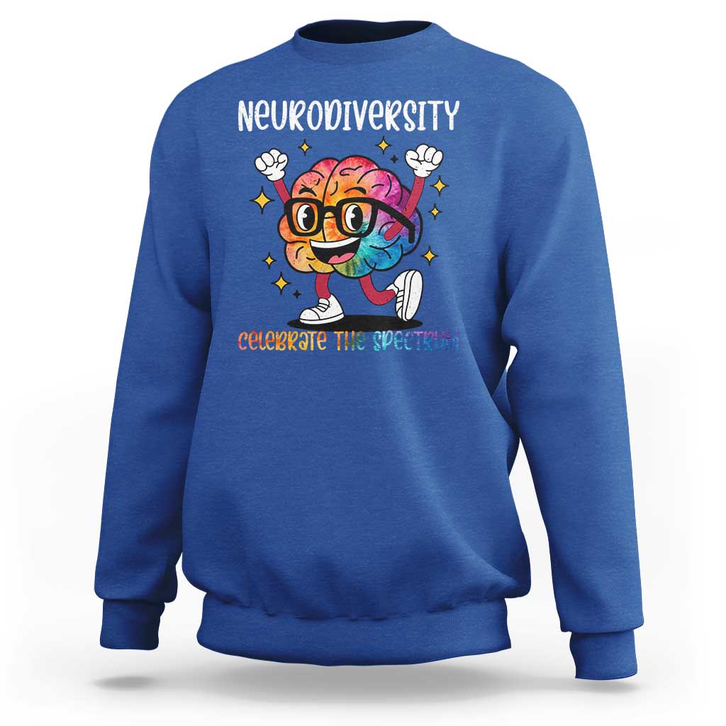 Neurodiversity Brain Sweatshirt Celebrate The Spectrum Autism Acceptance ASD ADHD
