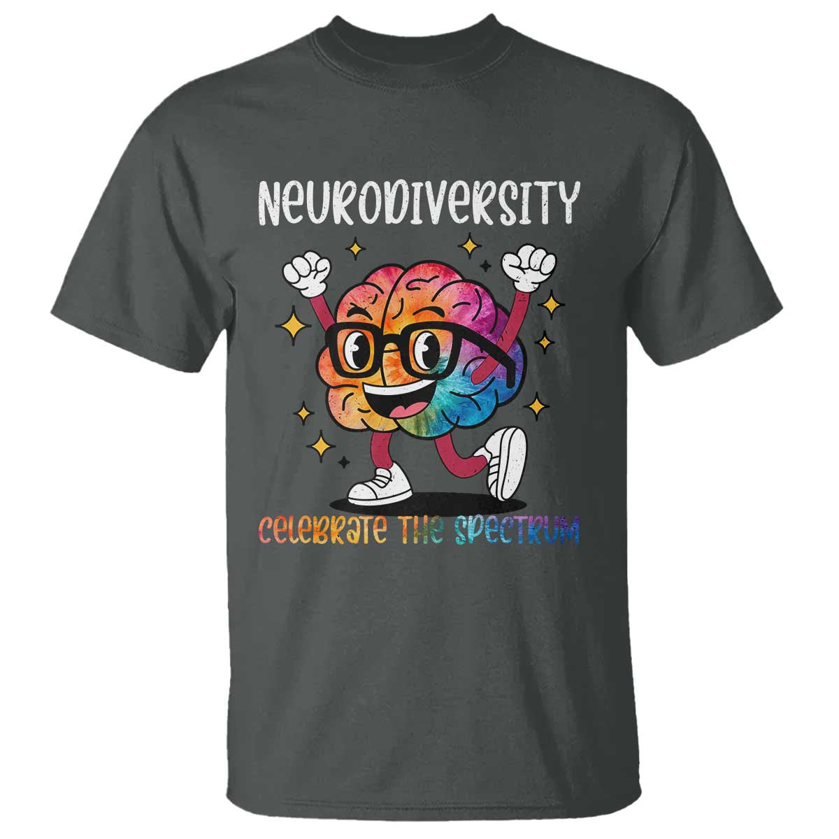 Neurodiversity Brain T Shirt Celebrate The Spectrum Autism Acceptance ASD ADHD