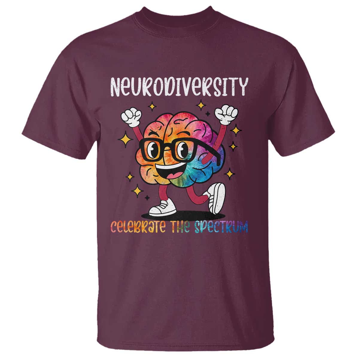 Neurodiversity Brain T Shirt Celebrate The Spectrum Autism Acceptance ASD ADHD
