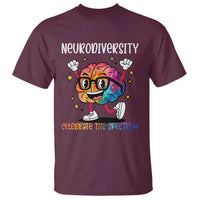 Neurodiversity Brain T Shirt Celebrate The Spectrum Autism Acceptance ASD ADHD
