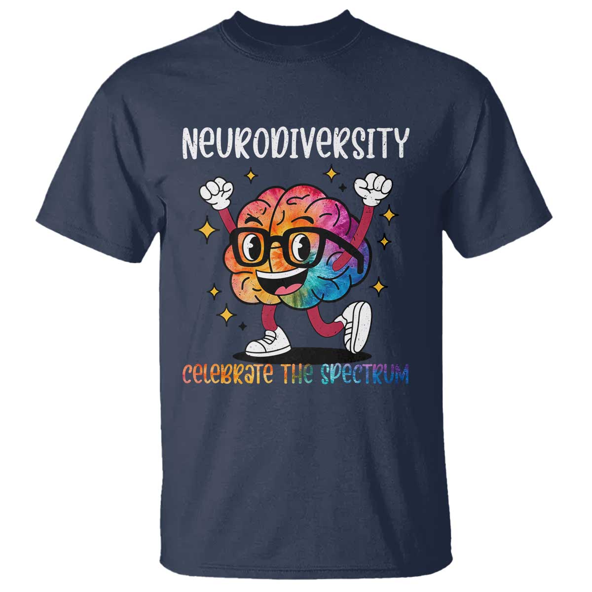 Neurodiversity Brain T Shirt Celebrate The Spectrum Autism Acceptance ASD ADHD