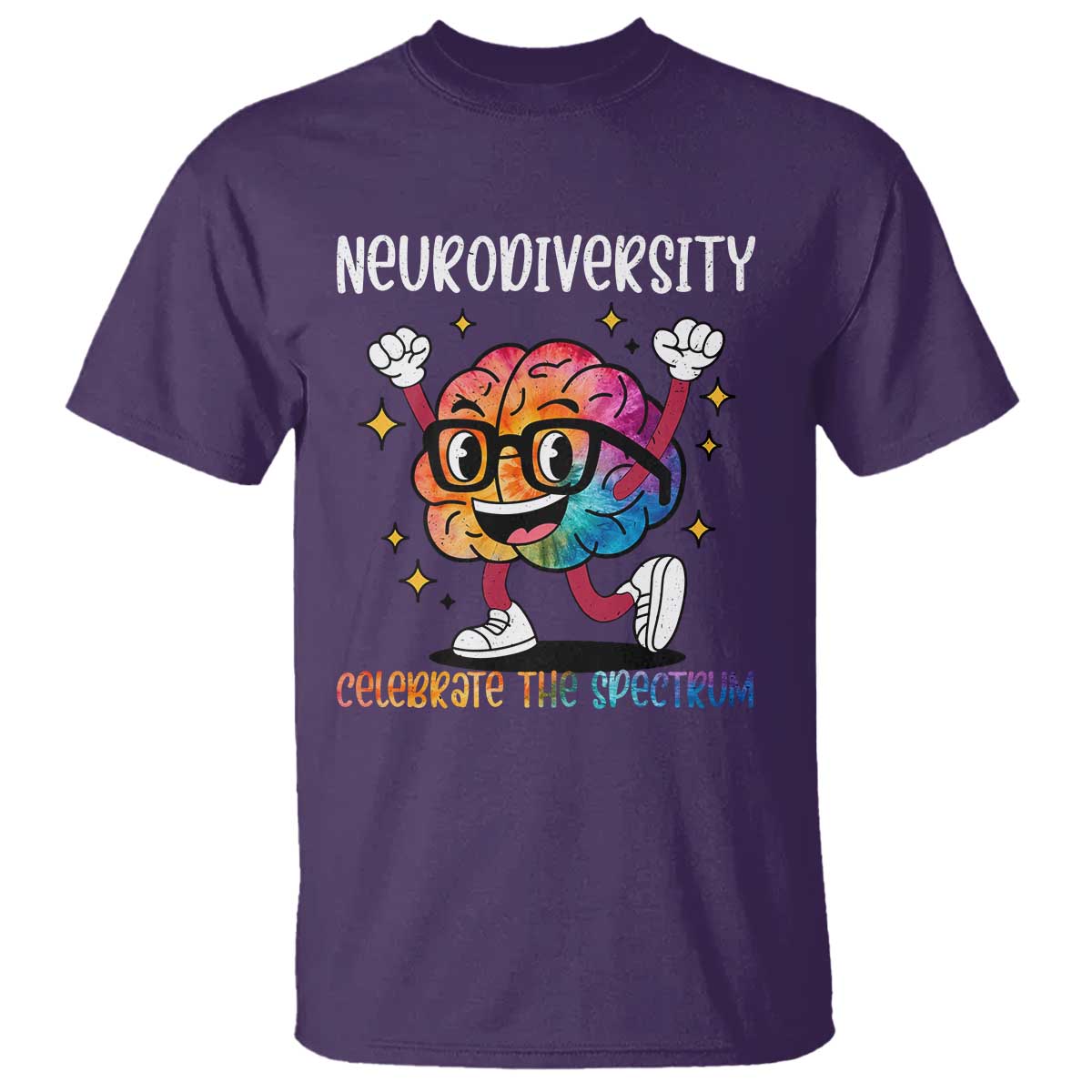 Neurodiversity Brain T Shirt Celebrate The Spectrum Autism Acceptance ASD ADHD