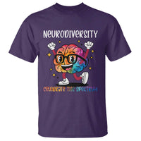 Neurodiversity Brain T Shirt Celebrate The Spectrum Autism Acceptance ASD ADHD