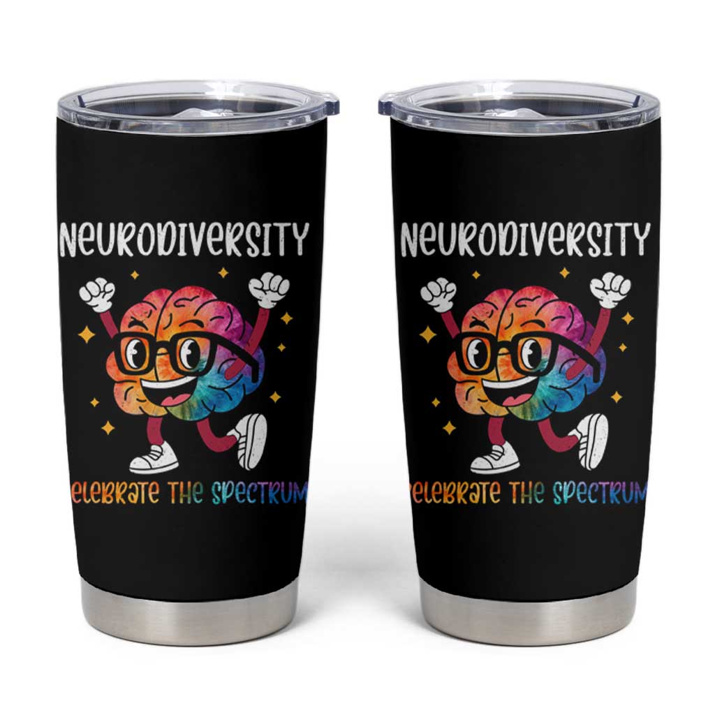 Neurodiversity Brain Tumbler Cup Celebrate The Spectrum Autism Acceptance ASD ADHD