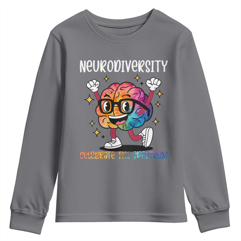 Neurodiversity Brain Youth Sweatshirt Celebrate The Spectrum Autism Acceptance ASD ADHD