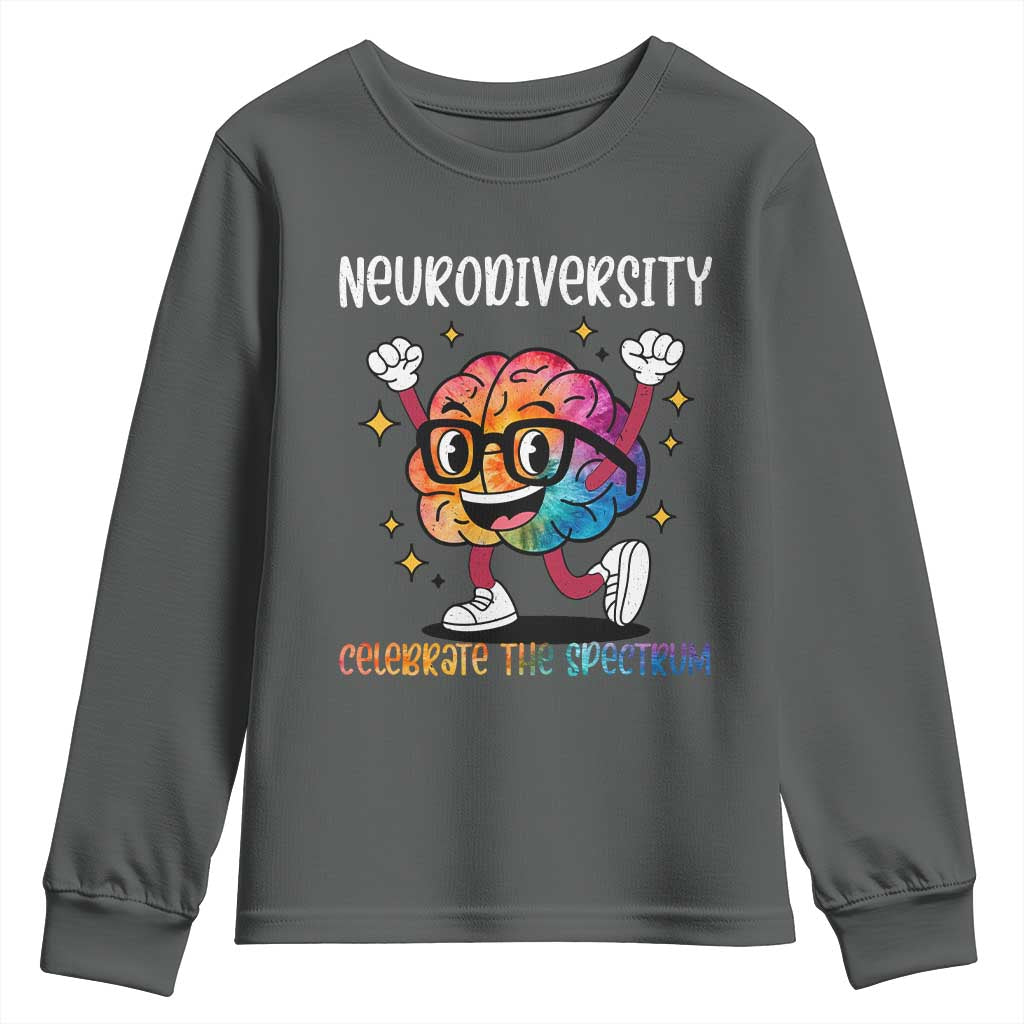 Neurodiversity Brain Youth Sweatshirt Celebrate The Spectrum Autism Acceptance ASD ADHD