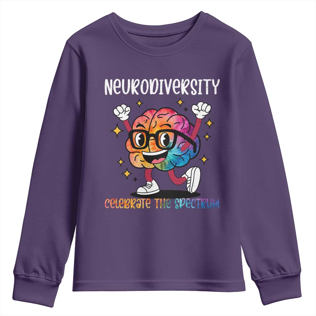 Neurodiversity Brain Youth Sweatshirt Celebrate The Spectrum Autism Acceptance ASD ADHD