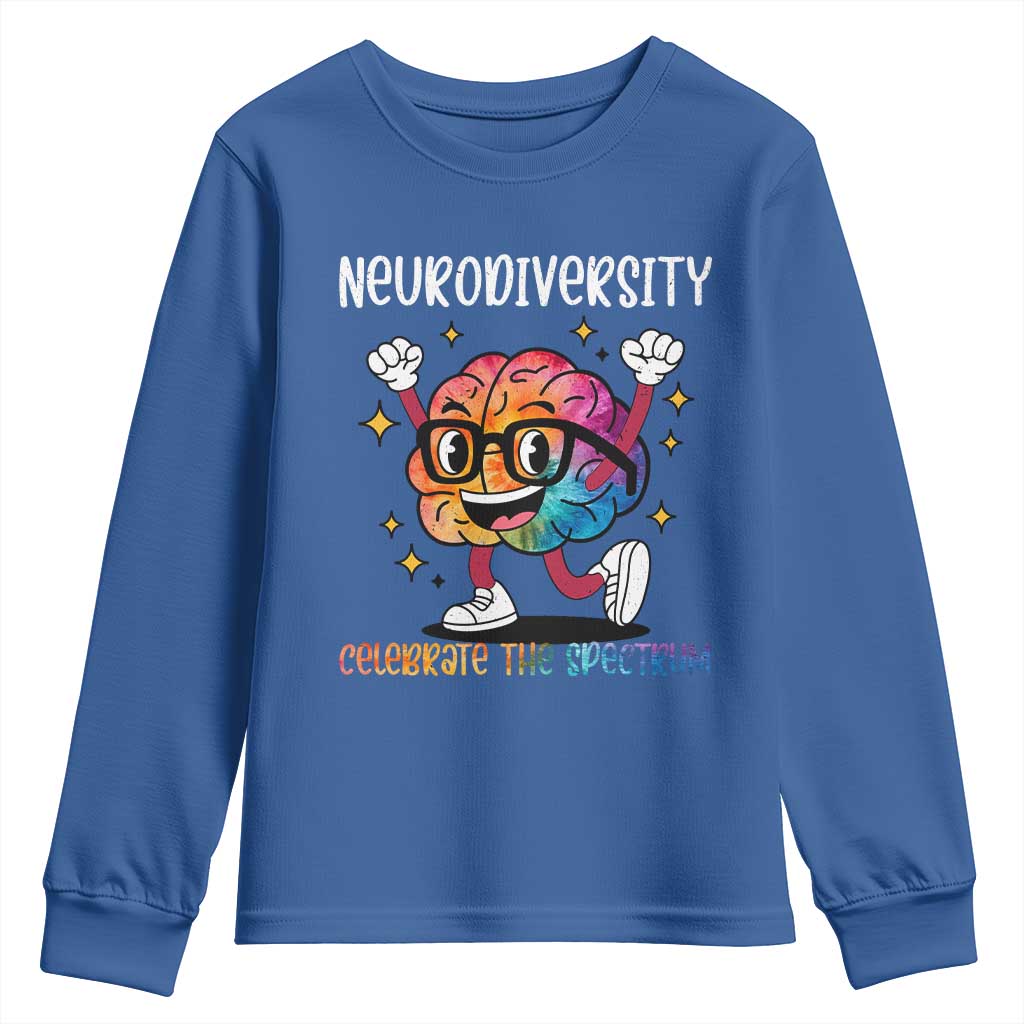 Neurodiversity Brain Youth Sweatshirt Celebrate The Spectrum Autism Acceptance ASD ADHD