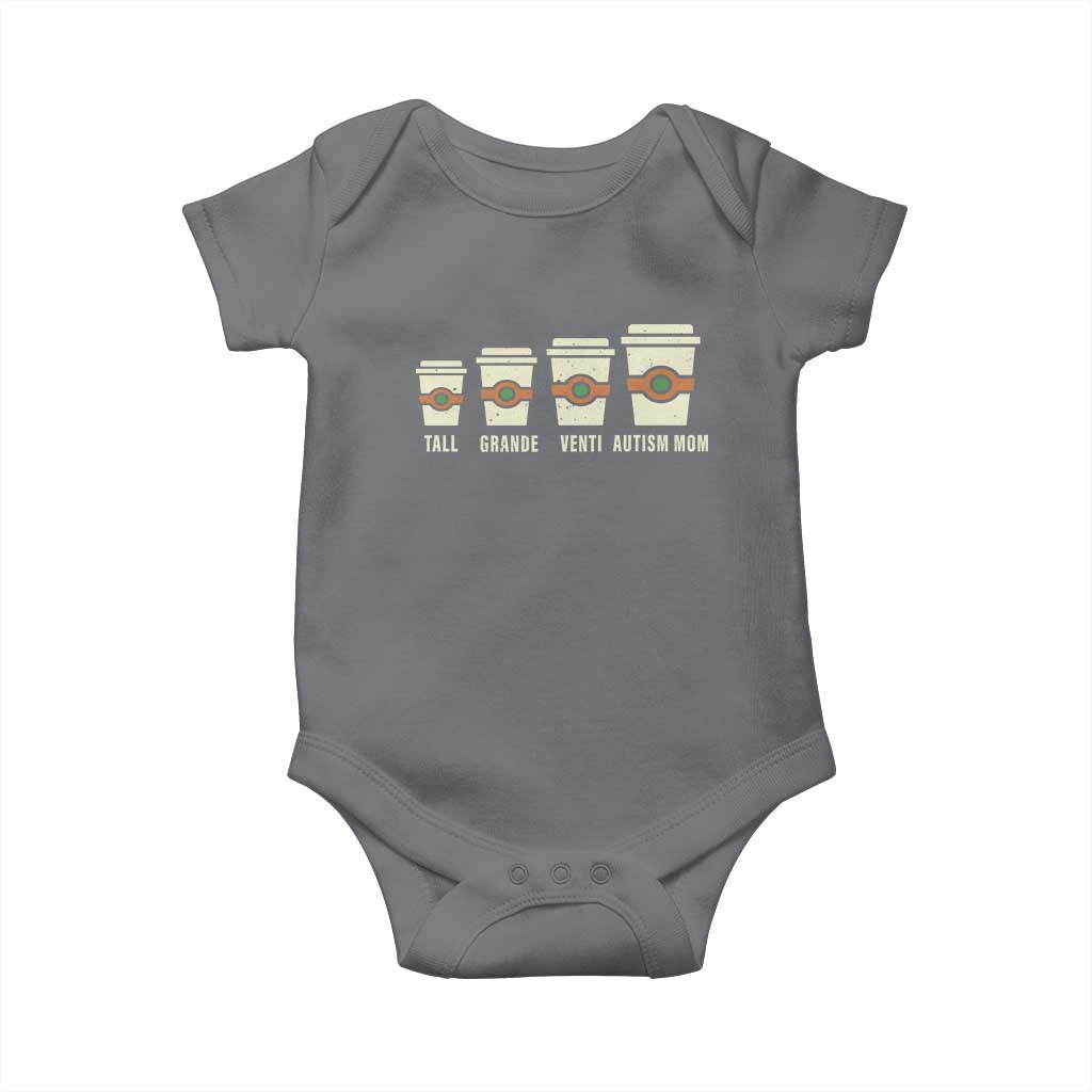 Funny Autism Mom Baby Onesie Coffee Support Autistic