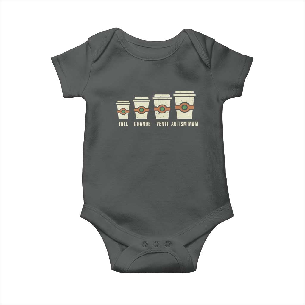 Funny Autism Mom Baby Onesie Coffee Support Autistic