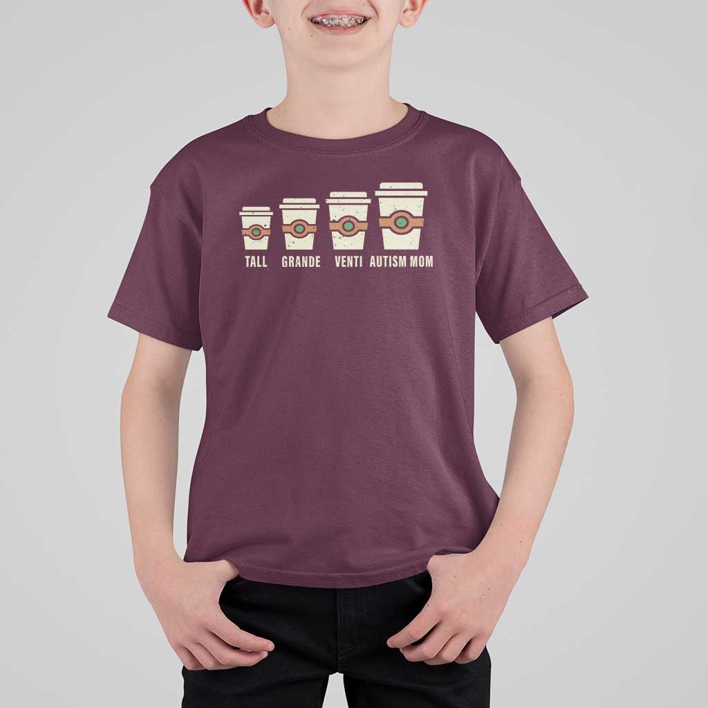 Funny Autism Mom T Shirt For Kid Coffee Support Autistic