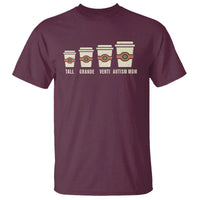 Funny Autism Mom T Shirt Coffee Support Autistic