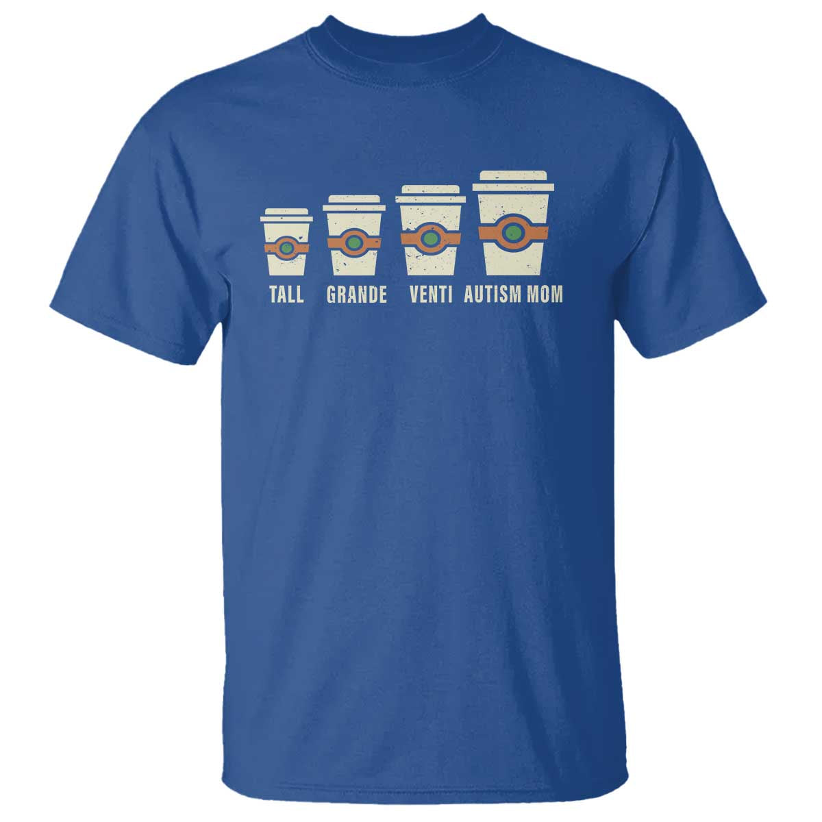 Funny Autism Mom T Shirt Coffee Support Autistic