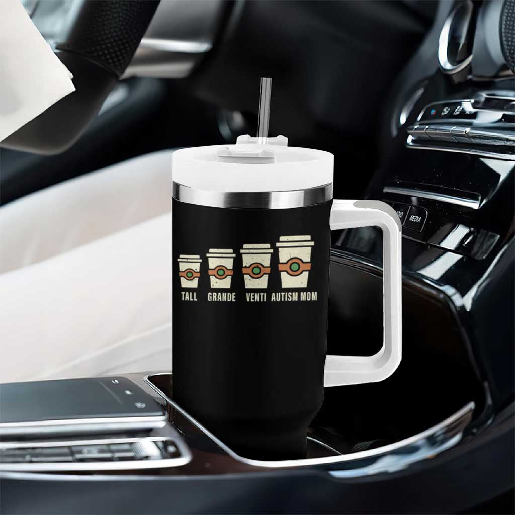 Funny Autism Mom Tumbler With Handle Coffee Support Autistic
