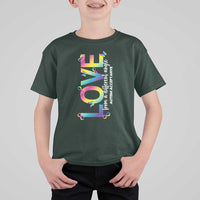 Autism Acceptance T Shirt For Kid Love From a Different Angle Rainbow Infinity