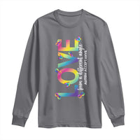 Autism Acceptance Long Sleeve Shirt Love From a Different Angle Rainbow Infinity