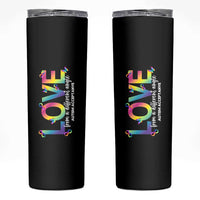 Autism Acceptance Skinny Tumbler Love From a Different Angle Rainbow Infinity