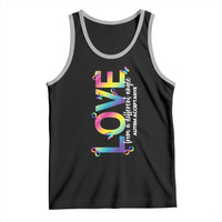Autism Acceptance Tank Top Love From a Different Angle Rainbow Infinity