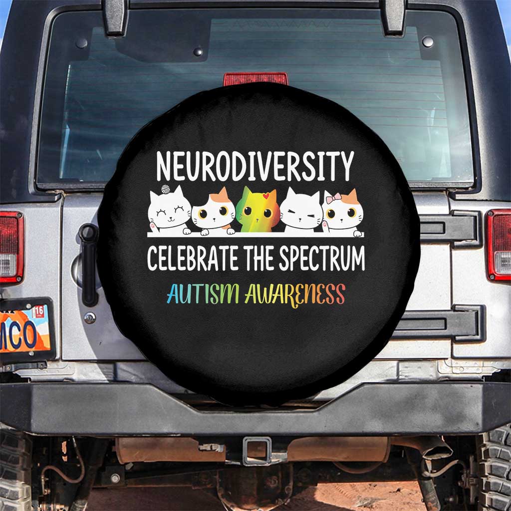 Cute Cats Autism Embrace Spare Tire Cover Neurodiversity Celebrate The Spectrum
