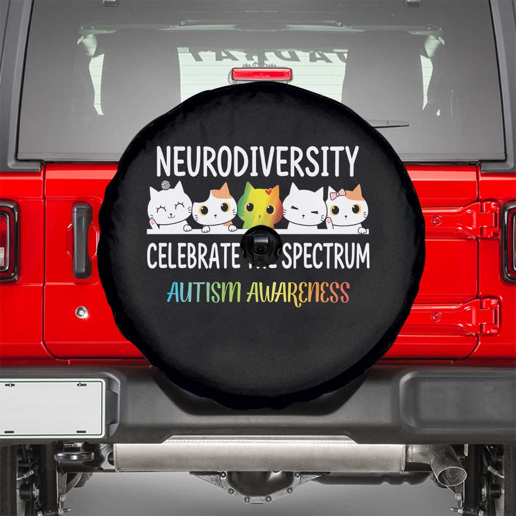 Cute Cats Autism Embrace Spare Tire Cover Neurodiversity Celebrate The Spectrum