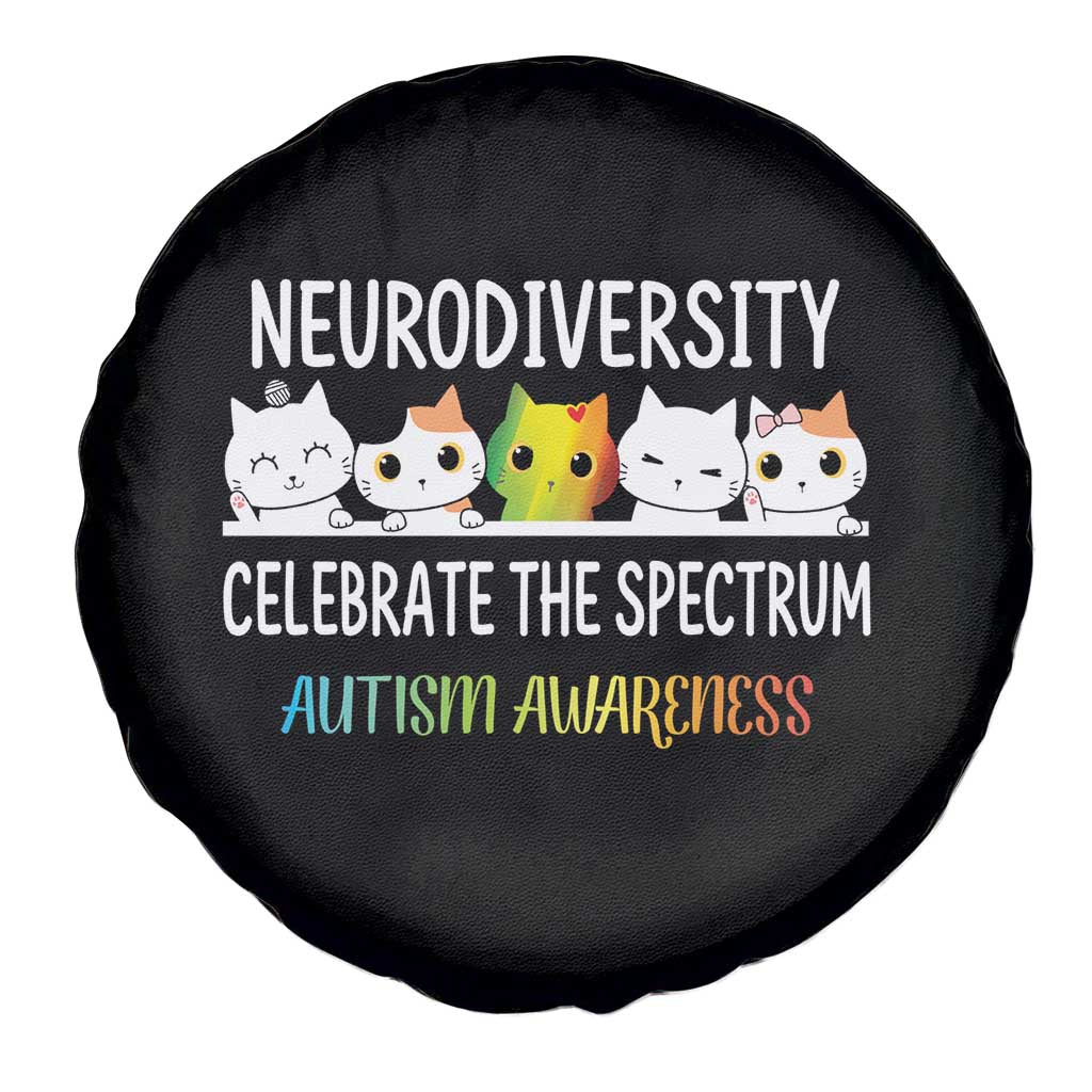 Cute Cats Autism Embrace Spare Tire Cover Neurodiversity Celebrate The Spectrum