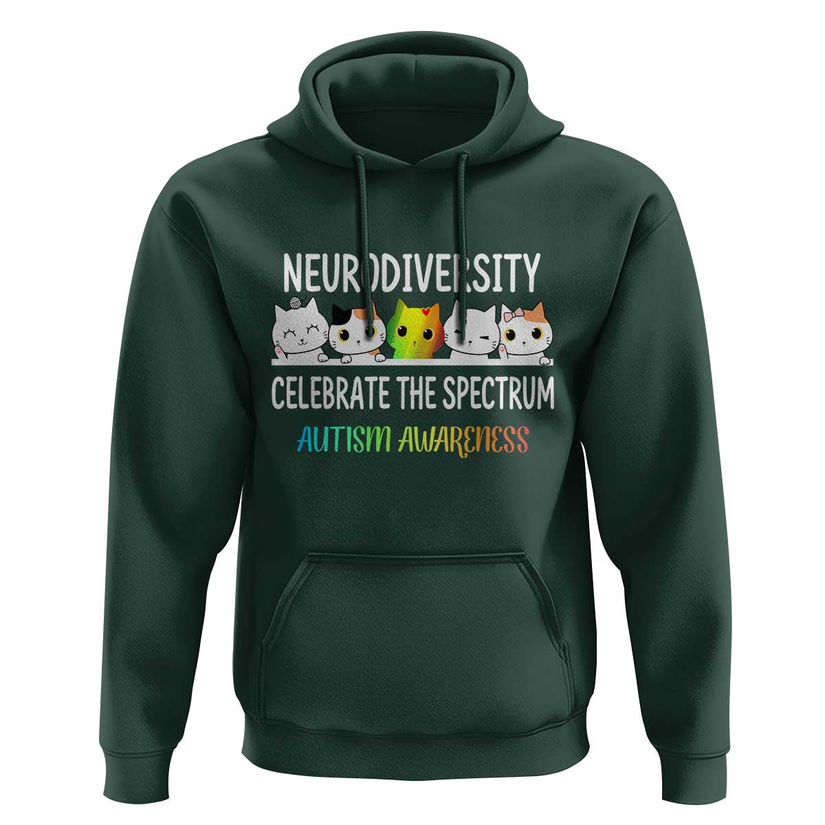 Cute Cats Autism Embrace Hoodie Neurodiversity Celebrate The Spectrum