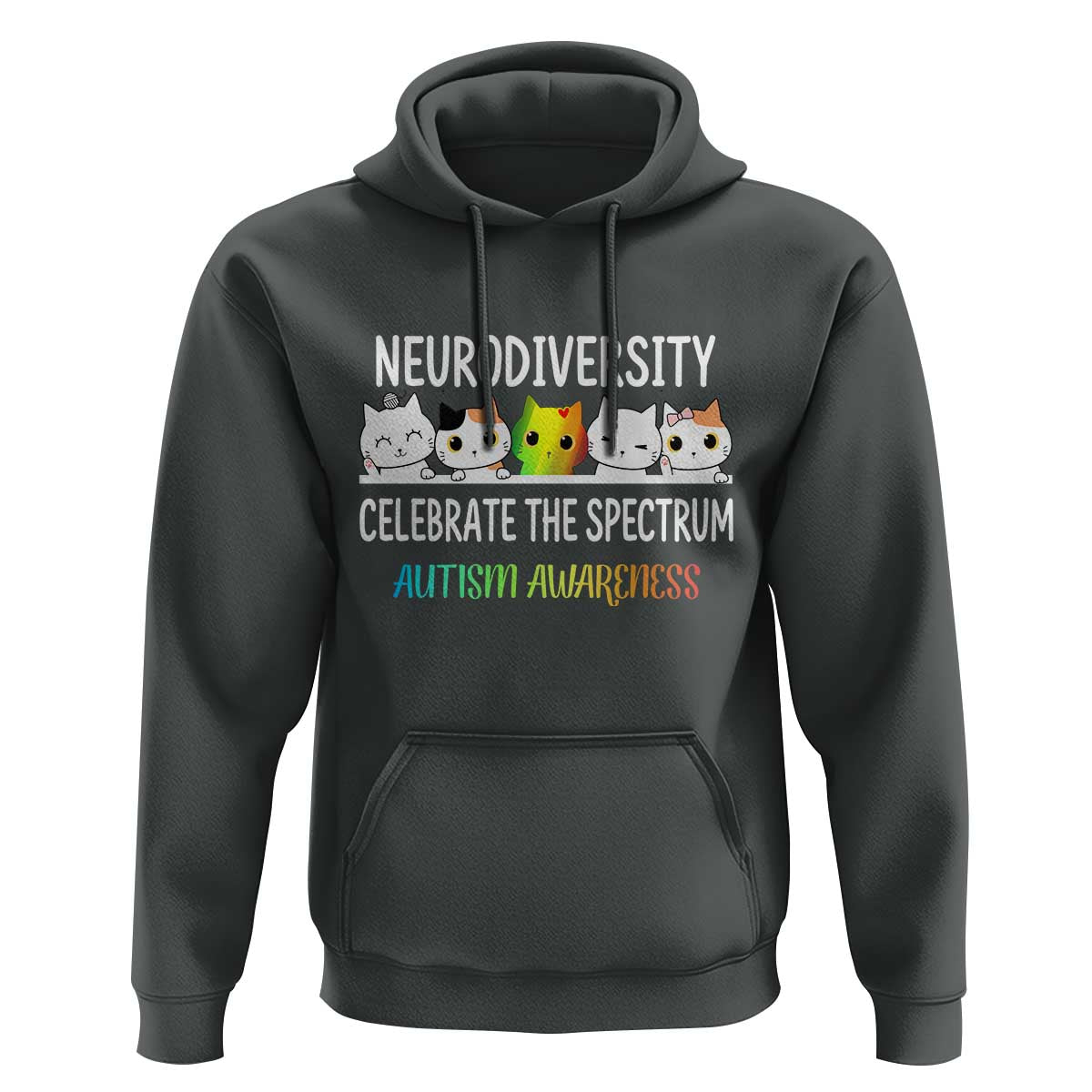 Cute Cats Autism Embrace Hoodie Neurodiversity Celebrate The Spectrum