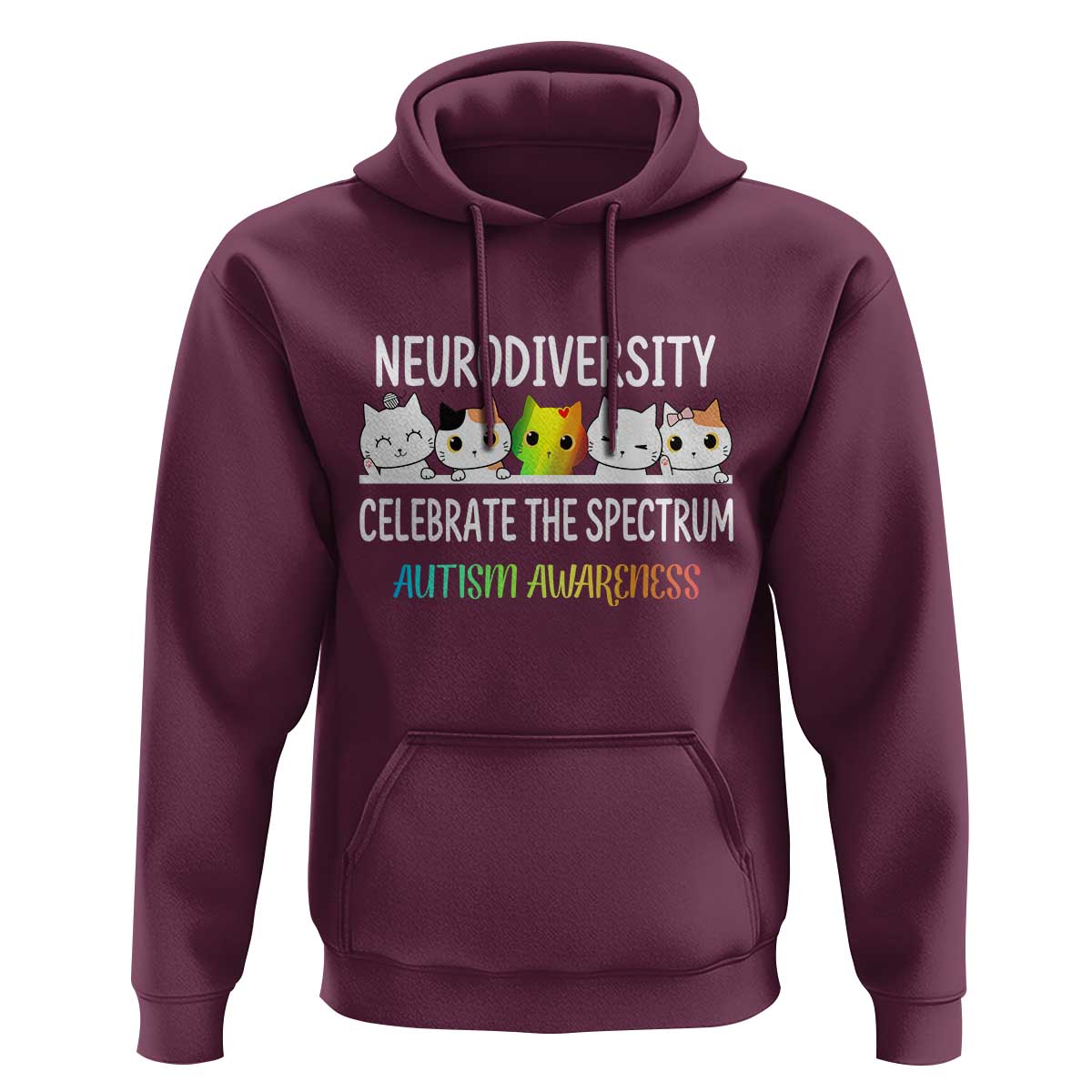 Cute Cats Autism Embrace Hoodie Neurodiversity Celebrate The Spectrum