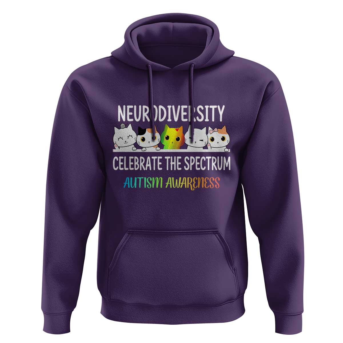 Cute Cats Autism Embrace Hoodie Neurodiversity Celebrate The Spectrum