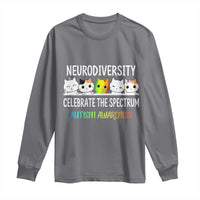 Cute Cats Autism Embrace Long Sleeve Shirt Neurodiversity Celebrate The Spectrum