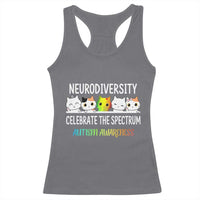 Cute Cats Autism Embrace Racerback Tank Top Neurodiversity Celebrate The Spectrum