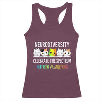 Cute Cats Autism Embrace Racerback Tank Top Neurodiversity Celebrate The Spectrum