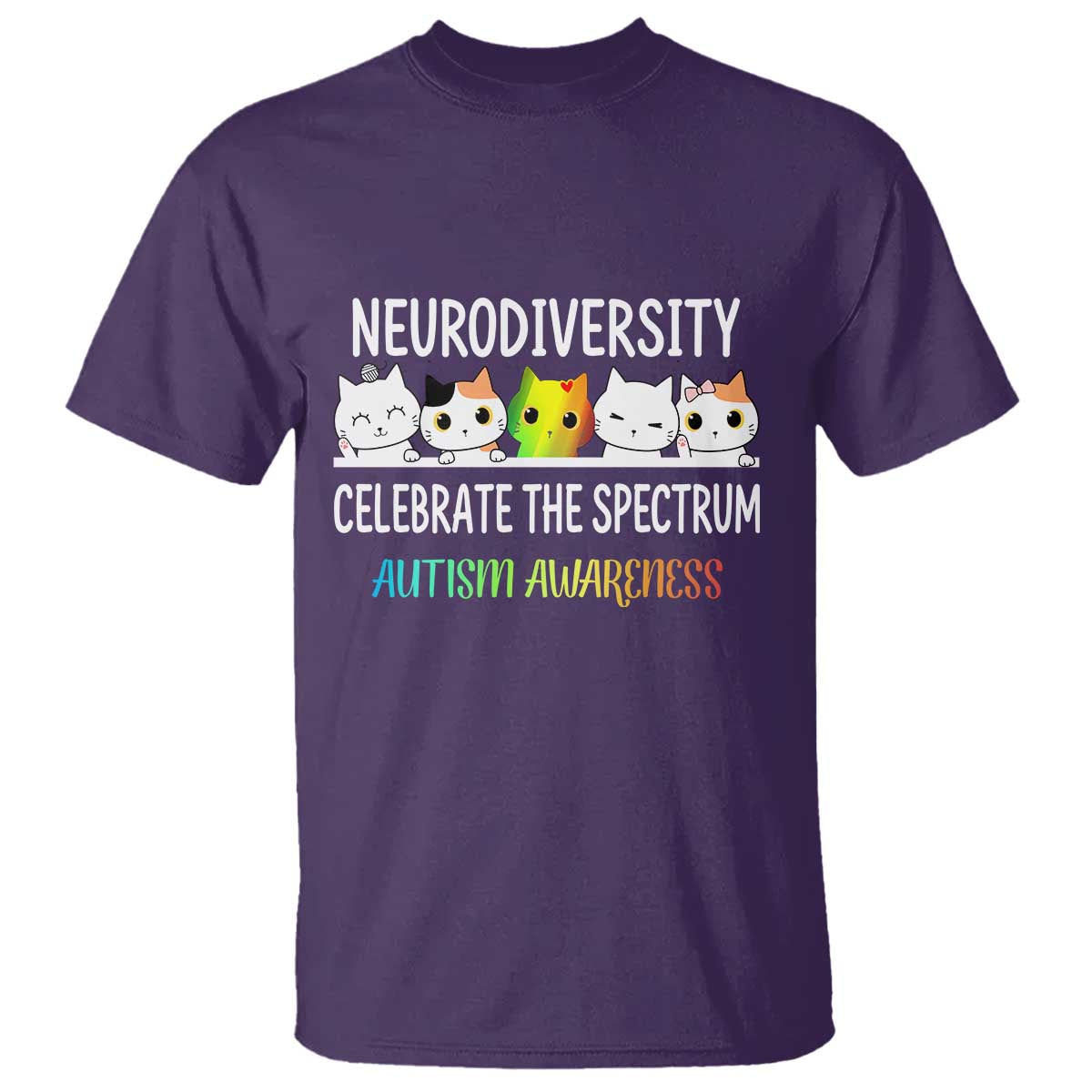 Cute Cats Autism Embrace T Shirt Neurodiversity Celebrate The Spectrum