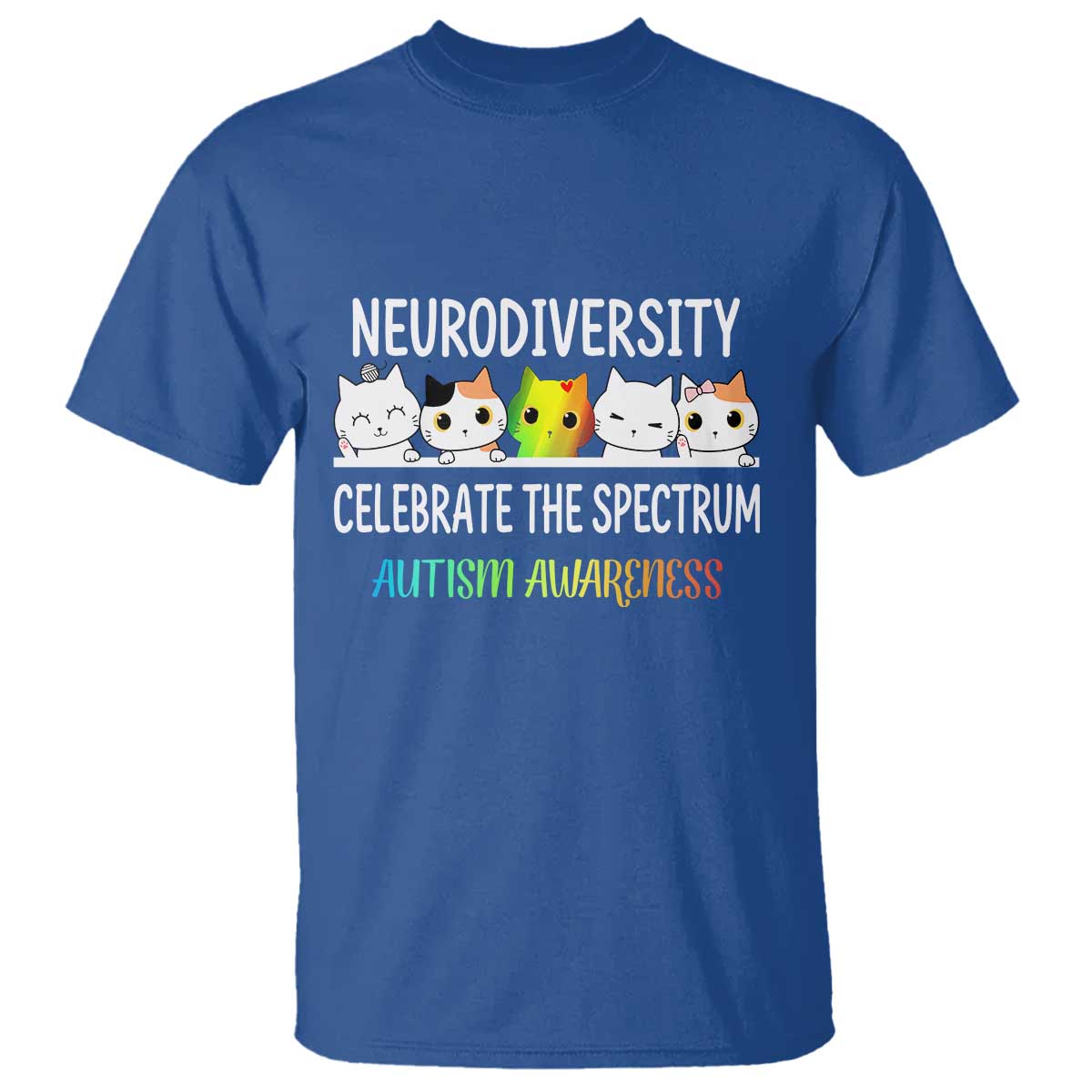 Cute Cats Autism Embrace T Shirt Neurodiversity Celebrate The Spectrum