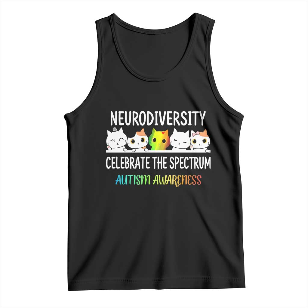 Cute Cats Autism Embrace Tank Top Neurodiversity Celebrate The Spectrum