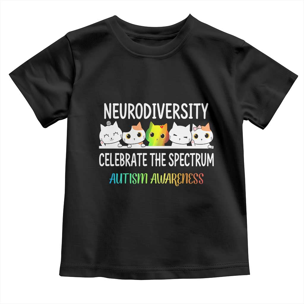 Cute Cats Autism Embrace Toddler T Shirt Neurodiversity Celebrate The Spectrum