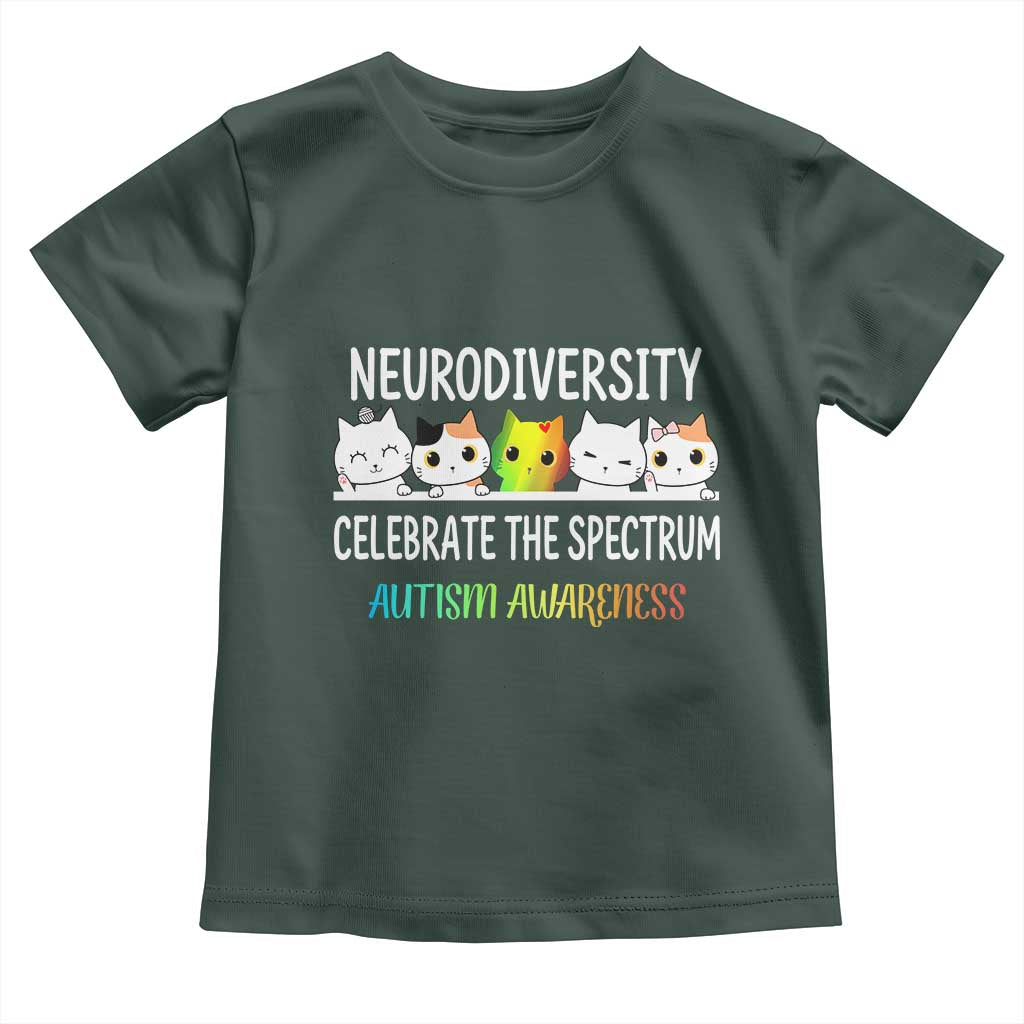 Cute Cats Autism Embrace Toddler T Shirt Neurodiversity Celebrate The Spectrum
