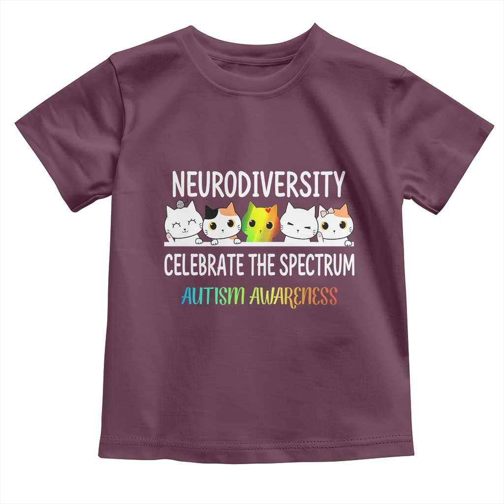 Cute Cats Autism Embrace Toddler T Shirt Neurodiversity Celebrate The Spectrum
