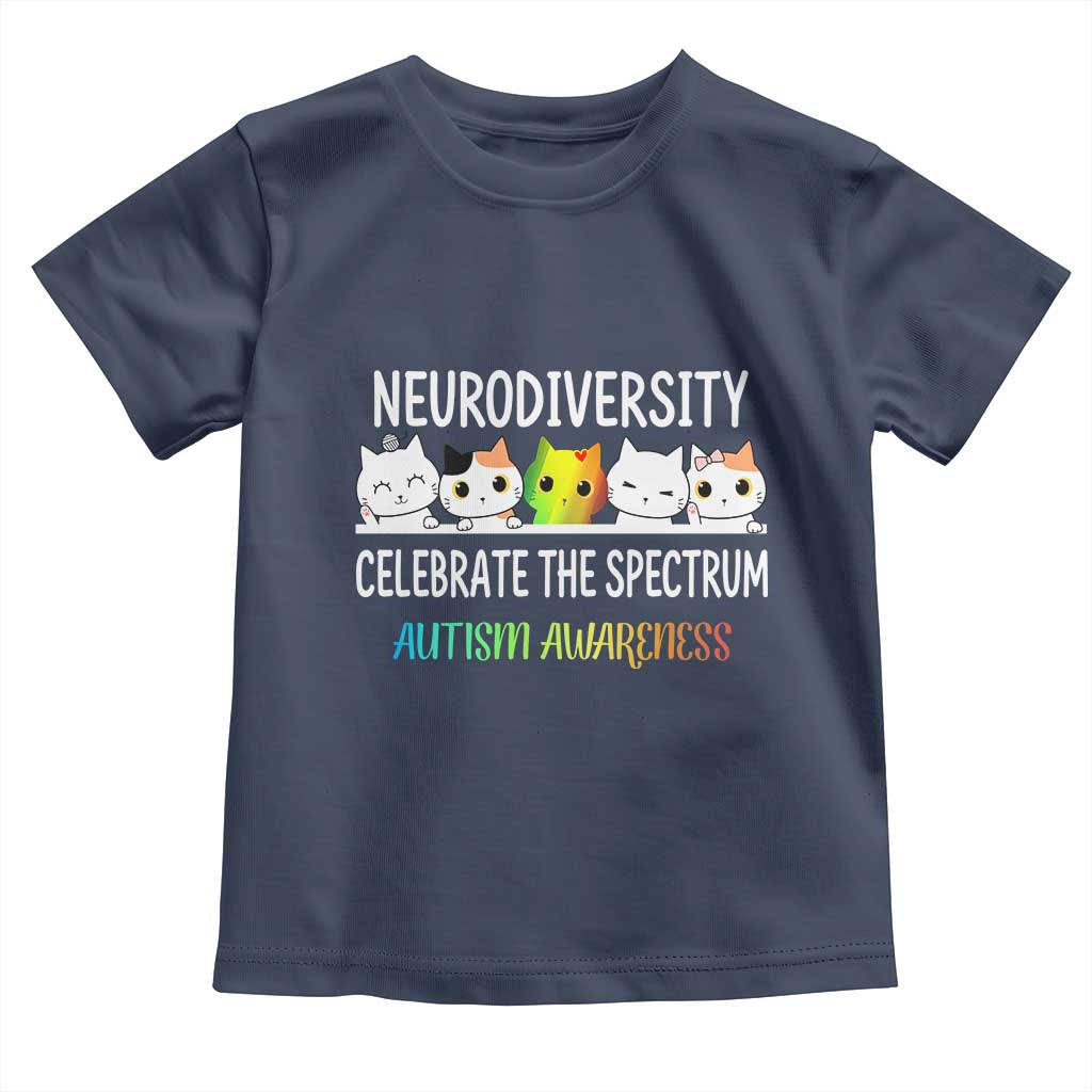 Cute Cats Autism Embrace Toddler T Shirt Neurodiversity Celebrate The Spectrum